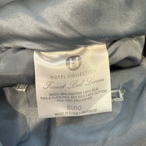 Hotel Collection Finest Linen Silk Blend Thick Blue Decor Pillow Shams (2pk) - Picture 5 of 5